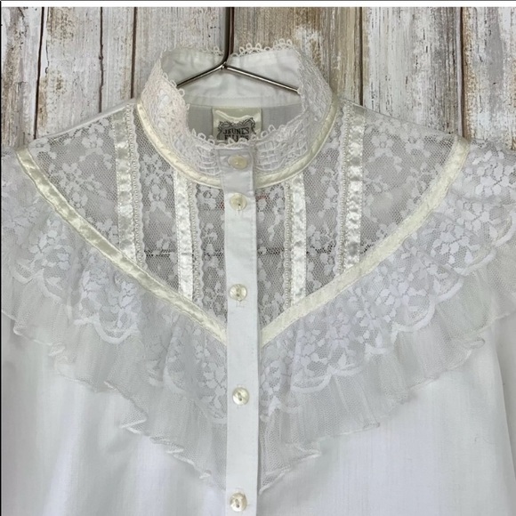 🤍 Vintage Gunne Sax blouse | XXS - Picture 9 of 15